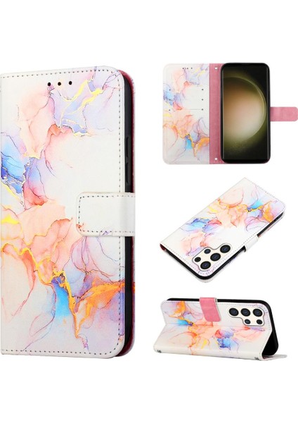 Samsung Galaxy S24 Ultra 5g Pu Deri Cüzdan Mermer Desen (Yurt Dışından)