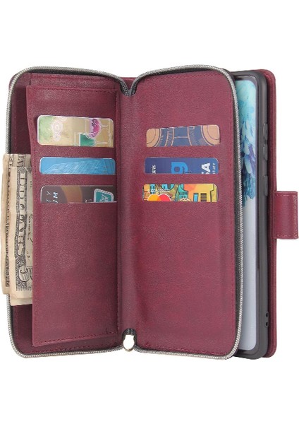 Samsung Galaxy S20 Flip Kapak Için Kılıf Kart Tutucu Cüzdan Kılıf ile 9 Kart (Yurt Dışından) fırsatları
