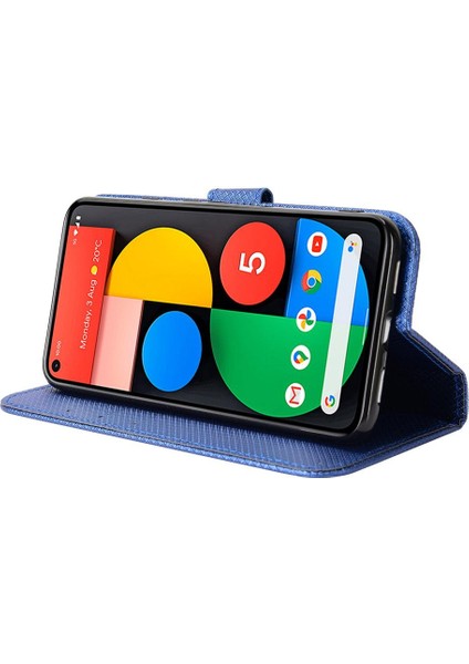 Google Piksel 5 Manyetik Cüzdan Kapak Kart Tutucu Kickstand Için Kılıf (Yurt Dışından)
