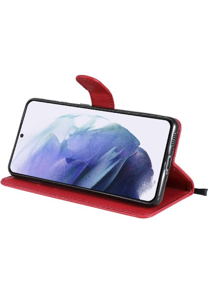 Samsung Galaxy S21 Yüksek Kaliteli Deri Klasik Düz Renk Için Flip Case (Yurt Dışından) modelleri