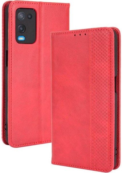 Oppo A54 4g Cüzdan Manyetik Kapatma Pu Deri Için Kılıf (Yurt Dışından)
