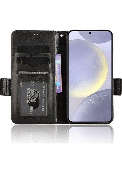 Samsung Galaxy S24 5g Görüntüleme Için Kılıf Standı Cüzdan Kapak Çevirin 3 Kart Pu (Yurt Dışından)