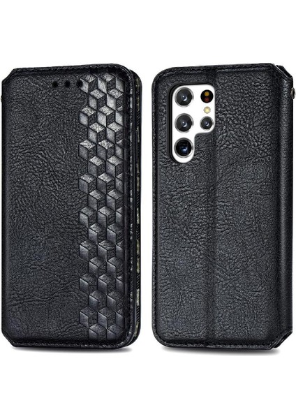 Samsung Galaxy S22 Ultra Flip Kapak Için Kılıf Zarif Iş Cüzdan (Yurt Dışından)