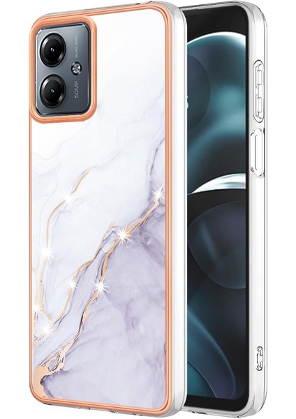 Motorola Moto G14 Ince Tpu Yumuşak Tampon Koruma Mermer Desen (Yurt Dışından)