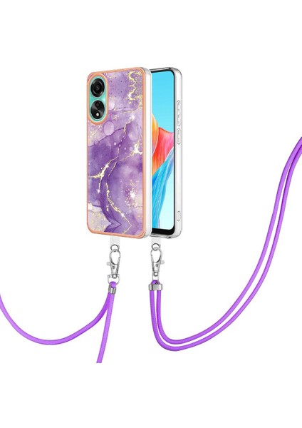 Oppo A78 4g Mermer Crossbody Kordon Askısı Tampon Anti-Scratch Için Kılıf (Yurt Dışından)