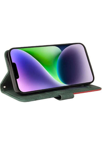IPhone 15 Artı Kickstand Koruyucu Pu Deri Flip Folio Kılıf (Yurt Dışından) modelleri