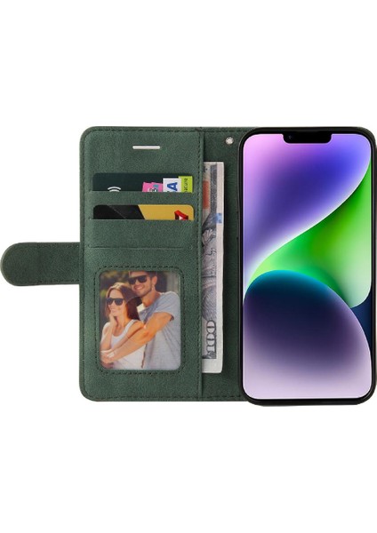 IPhone 15 Artı Kickstand Koruyucu Pu Deri Flip Folio Kılıf (Yurt Dışından) fırsatları