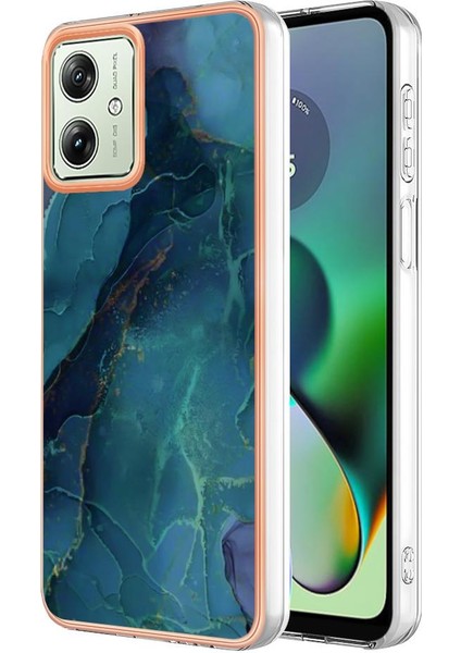 Motorola Moto G54 Darbeye Dayanıklı Mermer Silikon Tampon Tpu ile Uyumlu (Yurt Dışından)