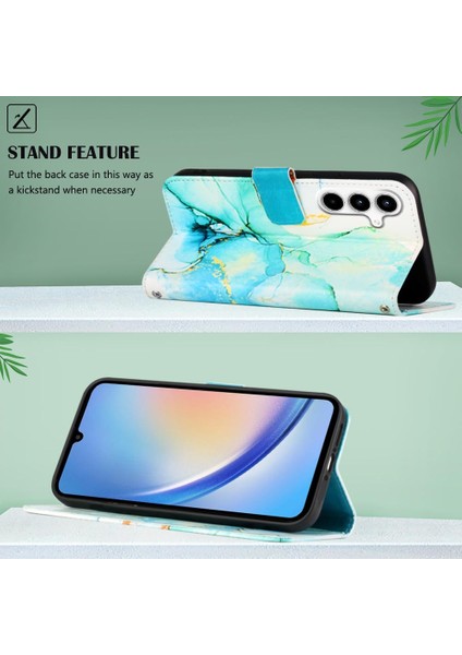 Samsung Galaxy A35 5g Pu Deri Mermer Desen Kickstand Cüzdan (Yurt Dışından) fırsatları