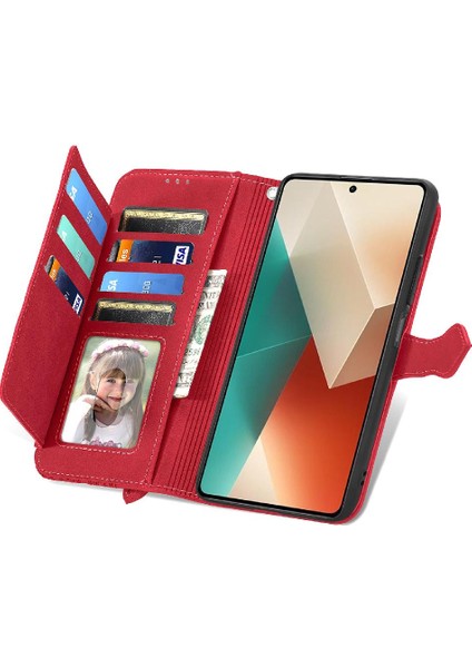 Xiaomi Redmi Not 13 4g Flip Fermuar Tarzı Cüzdan Çok Renkli Yuvası (Yurt Dışından)
