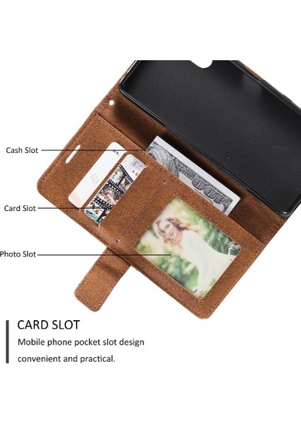 Sony Xperia 1V 2023 Için Manyetik Kart Tutucu Kickstand Pu Deri Kılıf (Yurt Dışından)