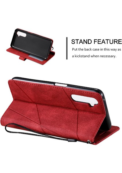 Realme 6 Pro Pu Deri Manyetik Darbeye Kart Tutucu Kickstand Için Kılıf (Yurt Dışından) modelleri