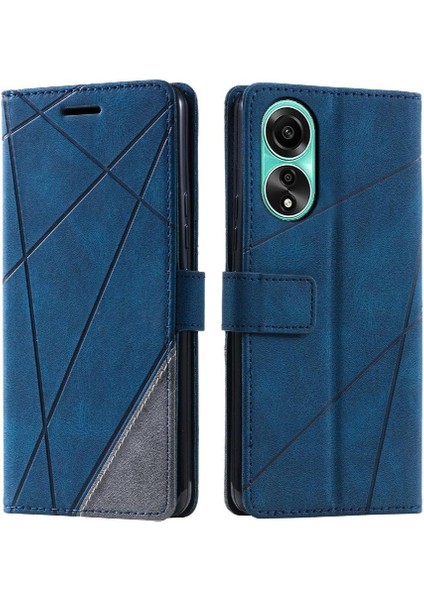 Oppo A78 4g Manyetik Cüzdan Flip Için Kılıf Folio Pu Deri Darbeye Kart (Yurt Dışından)
