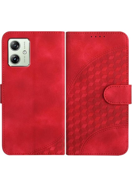 Motorola Moto G54 5g Manyetik Kart Tutucu Geometrik Desen Pu (Yurt Dışından)