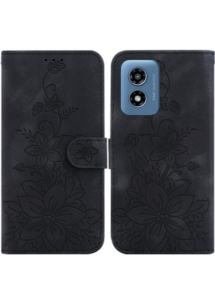Motorola Moto G Oynamak Için Kılıf 4g 2024 Kart Tutucu Cüzdan Kickstand Zambak (Yurt Dışından)