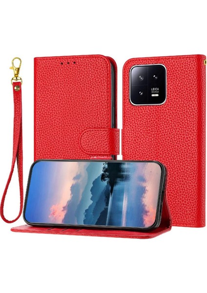 Telefon Kılıfı Için Xiaomi 13 Pro Cüzdan Flip Folio Kart Yuvaları Tutucu Pu Deri (Yurt Dışından)