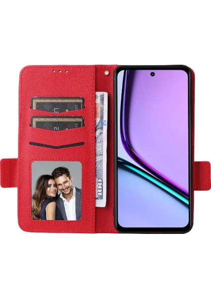 Realme C67 4g Cüzdan Manyetik Kart Yuvaları Için Kılıf Tutucu Pu Deri Yan (Yurt Dışından) fiyatları