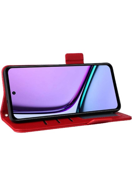 Realme C67 4g Cüzdan Manyetik Kart Yuvaları Için Kılıf Tutucu Pu Deri Yan (Yurt Dışından) modelleri