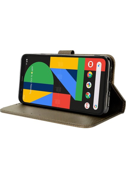 Google Piksel 4 Kapak Manyetik Cüzdan Kickstand Kart Tutucu Için Kılıf (Yurt Dışından)