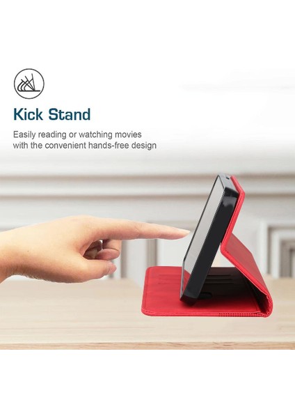 Motorola Moto G73 Kart Yuvaları Tutucu Cüzdan Kickstand Manyetik Pu (Yurt Dışından) modelleri