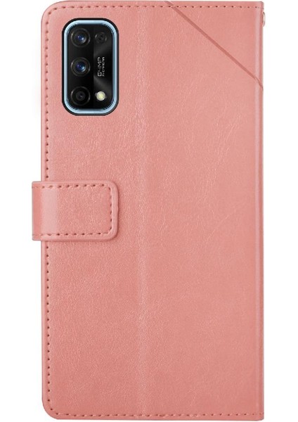 Realme 7 Pro Telefon Kılıfı Için Kılıf Kickstand Dayanıklı Deri Cüzdan Flip Tpu (Yurt Dışından)