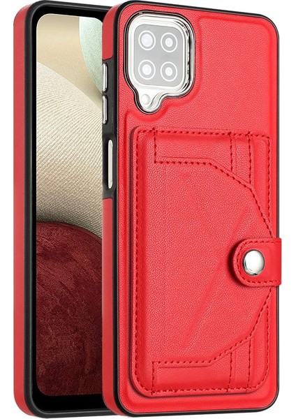 Samsung Galaxy A12 5g Kart Tutucu Premium Pu Deri Kickstand (Yurt Dışından)