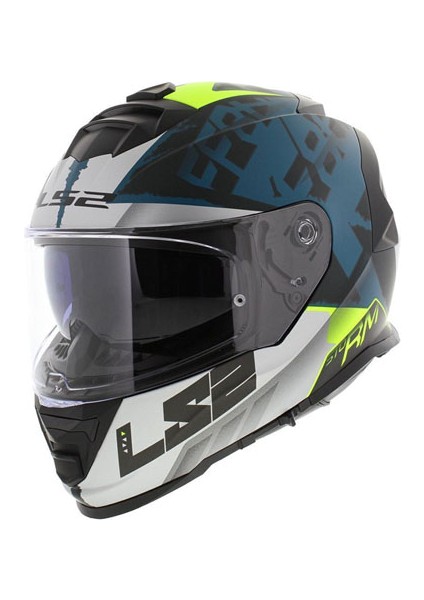 Storm 2 Sprinter Güneş Vizörlü Motosiklet Kaskı Mat Siyah-Gri Cobalt