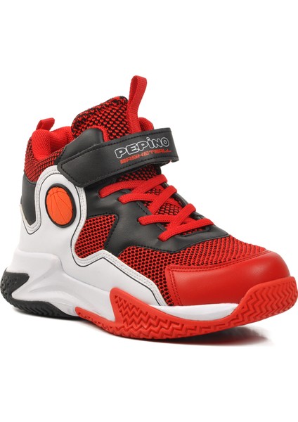 1656-F Kırmızı-Beyaz-Siyah Çocuk Basketbol Ayakkabısı modelleri
