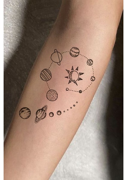 Minimal Gezegen Uzay Geçici Dövme Tattoo  El,kol,bilek,göğüs Dövme,tattoo