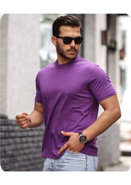 Mens Style Pamuklu Sıfır Yaka T-Shirt
