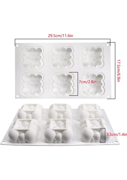 Silikon 6lı Bubble , Bulut Şekilli Çikolata , Sabun , Mum , Kek Kalıbı ,pasta Kalıbı modelleri