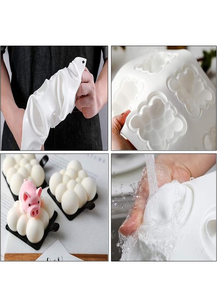Silikon 6lı Bubble , Bulut Şekilli Çikolata , Sabun , Mum , Kek Kalıbı ,pasta Kalıbı fırsatları