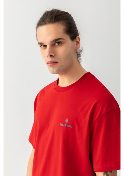 Essential Oversize Tişört Kırmızı