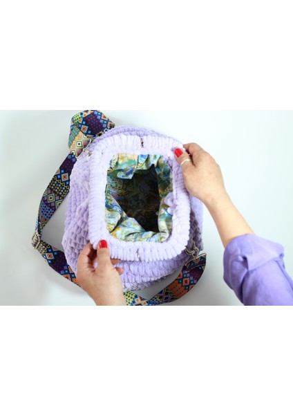Lila Kadife Ipli Şık Clutch Çanta indirimleri