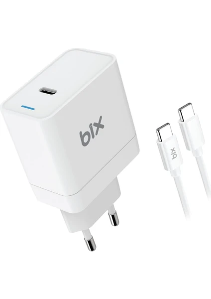 BX-UC65WFTA Macbook / iPad ve Laptop Uyumlu 65W Type-C Şarj Adaptör & 3A Type-c to Type-C Kablo