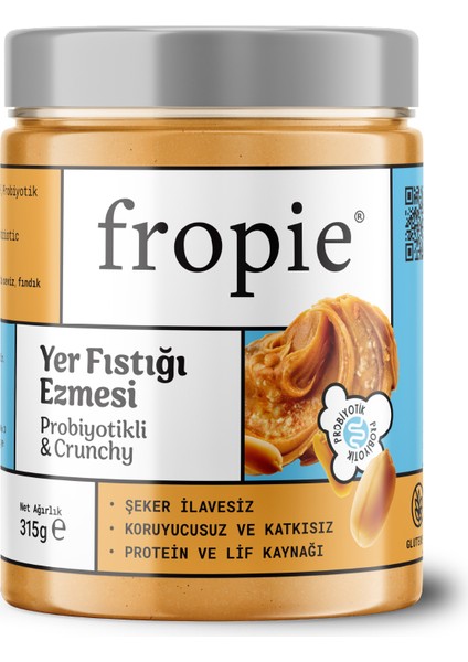 Yer Fıstığı Ezmesi - Probiyotikli Crunchy 315 gr x 2 Adet