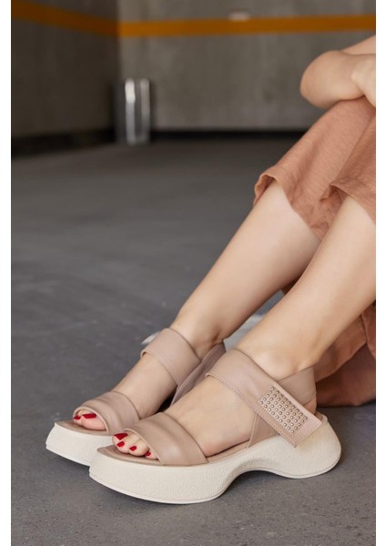 Maddy Nude Hakiki Deri Kadın Sandalet fiyatları