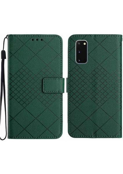 Samsung Galaxy S20 Için Flip Case Manyetik Kapak Cüzdan Pu Deri Elmas (Yurt Dışından)