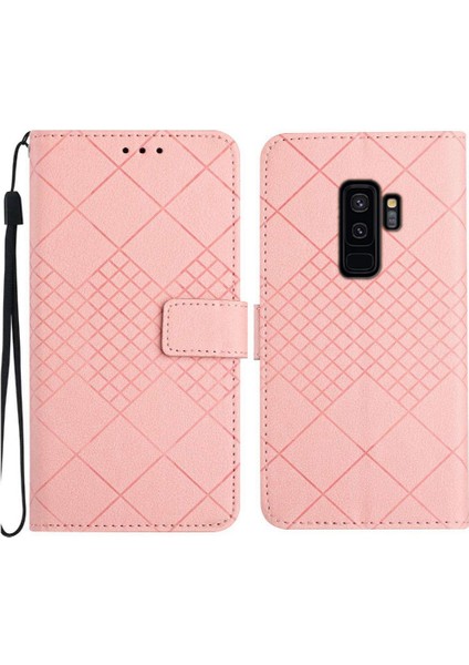 Samsung Galaxy S9 Artı El Kayışı Manyetik Kapak Kartı ile Flip Case (Yurt Dışından)