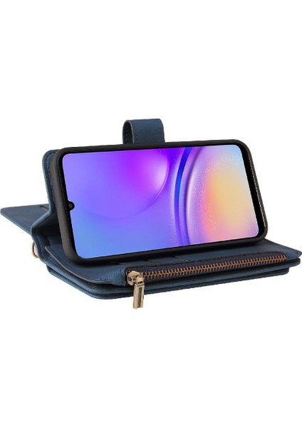 Kart Yuvası Standı Onbeş Kart Yuvaları Pu ile Samsung Galaxy A05 Için Kılıf (Yurt Dışından)
