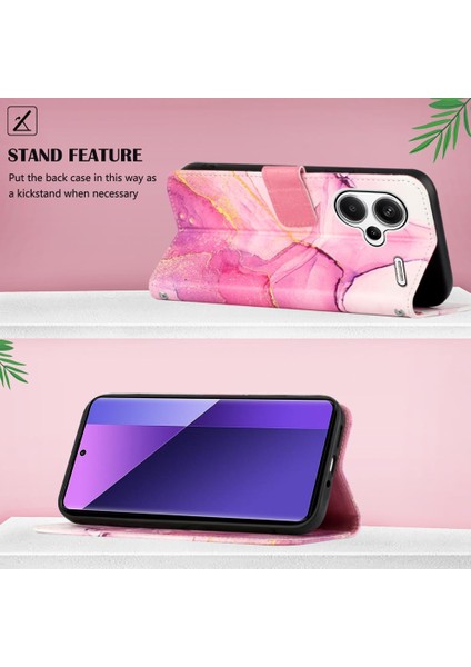 Xiaomi Redmi Not 13 Pro Artı 5g Cüzdan Kickstand Mermer Desen (Yurt Dışından)