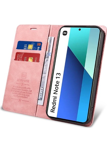 Xiaomi Redmi Için Not 13 4g Pu Deri Manyetik Folio Cüzdan (Yurt Dışından)