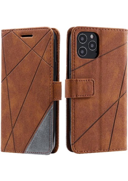 IPhone 12 Için Kılıf Pro Max Kart Tutucu Kickstand Cüzdan Flip Folio Pu (Yurt Dışından)