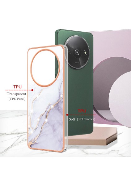 Xiaomi Redmi A3 Mermer Desen Yumuşak Tampon Koruma Için Kılıf Ince Tpu (Yurt Dışından) indirimleri
