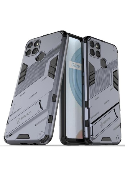 Realme C21Y Sağlam Askeri Kickstand Koruyucu Kapak Için Kılıf (Yurt Dışından)