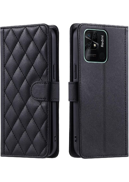 Telefon Kılıfı Için Xiaomi Redmi 10C Kafes Flip Folio Cüzdan El Kayışı (Yurt Dışından) indirimleri