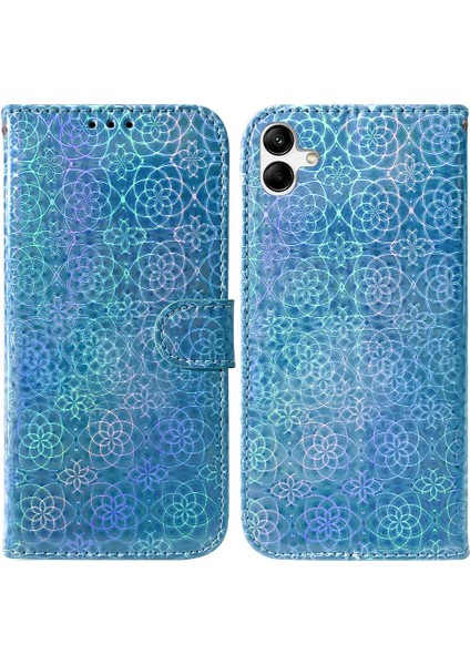 Samsung Galaxy M04 Premium Pu Deri Standı Tutucu Glitter Cüzdan (Yurt Dışından)