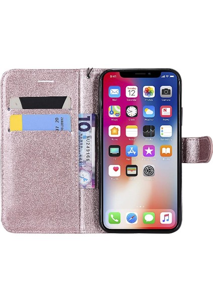 Kart Yuvası Klasik Düz Renk Iş Çantası ile iphone X/xs Için Flip Case (Yurt Dışından)