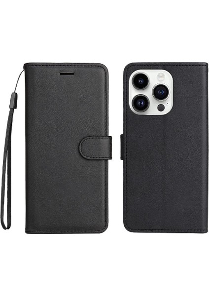 Iphone 15 Pro Için Flip Case Yüksek Kaliteli Deri Iş Cüzdan Telefon (Yurt Dışından)