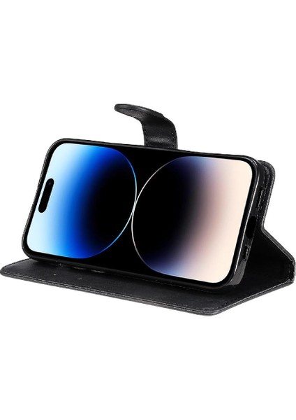 Iphone 15 Pro Için Flip Case Yüksek Kaliteli Deri Iş Cüzdan Telefon (Yurt Dışından)